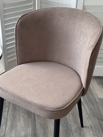 Стул МИЛАНО цвет B5 Капучино, велюр / черный каркас M-City 64753