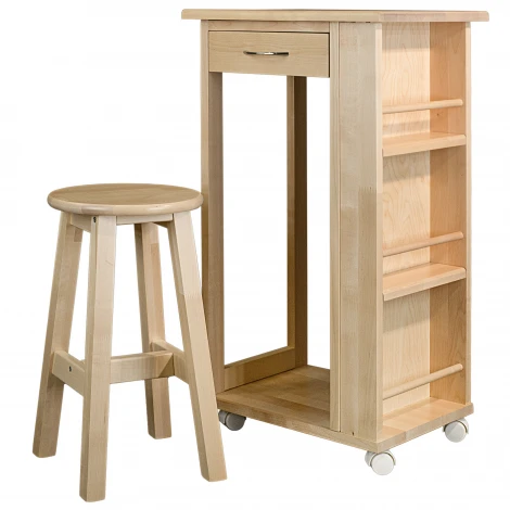 Тумба с табуретом лак Mebelik 008480