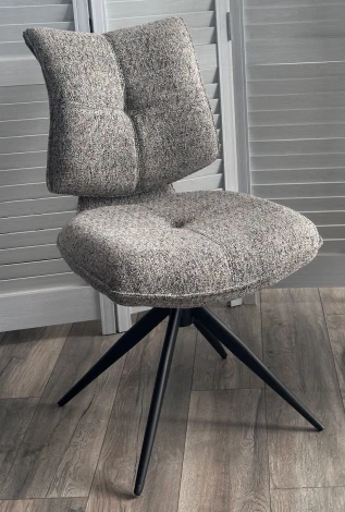 Стул ДЕЛИ (DELI) 360 град, цвет СЕРЫЙ H300126-3, ткань / ЧЕРНЫЙ каркас, ®DISAUR M-City 64835