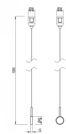 Держатель трека ART-APRIORI-HOLDER-HANG-TUBE-L1500 (OG) (Arlight, IP20 Металл, 3 года) 055892