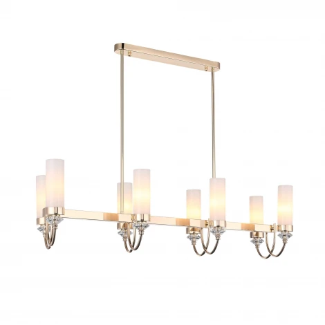 Потолочная люстра на штанге ST Luce Элегра SL1402.263.08 Золото/БелыйE14*8 40W