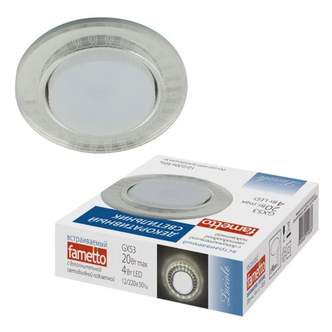 Встраиваемый точечный светильник Fametto Luciole DLS-L157 GX53 GLASSY/CLEAR 3D (220V, круглые)