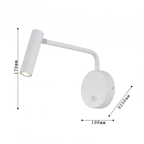 Бра на гибкой ножке для чтения Favourite Murum 1961-1W (LED, 220V, выключатель)