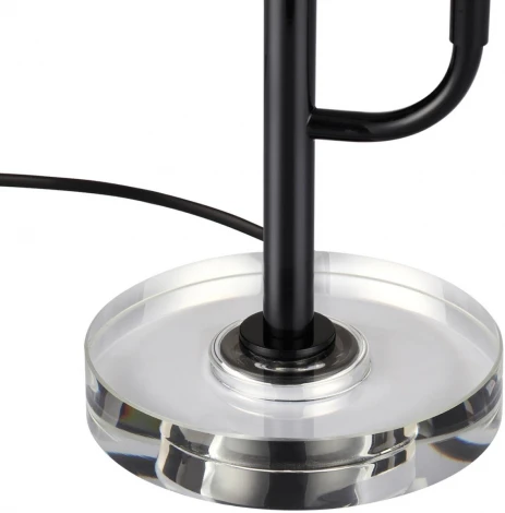 Настольная лампа Odeon Light Kolos 5459/9TL черный глянцевый/прозрачн./металл/стекло/хрустальное стекло LED 9W 3000K (220V, выключатель)