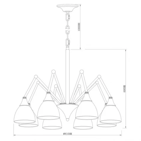 Потолочная люстра Vele Luce Squill VL1013L08