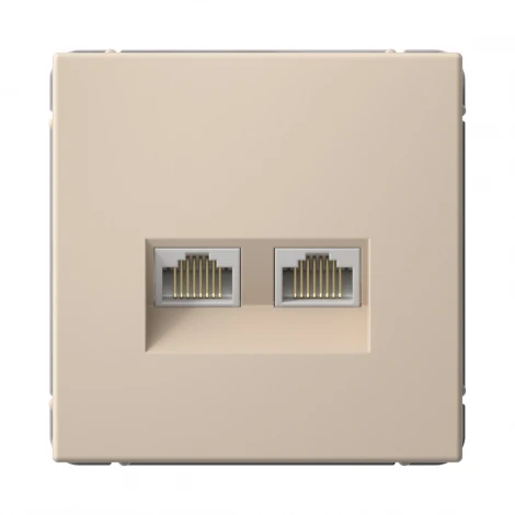 Розетка Ethernet RJ-45 двойная (песочный) Systeme Electric GAL001285