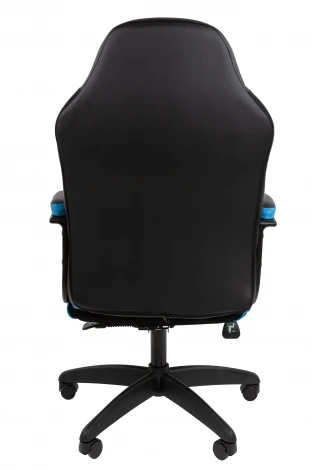 Кресло Chairman game 17 Россия экокожа черный/голубой/белый 7213492