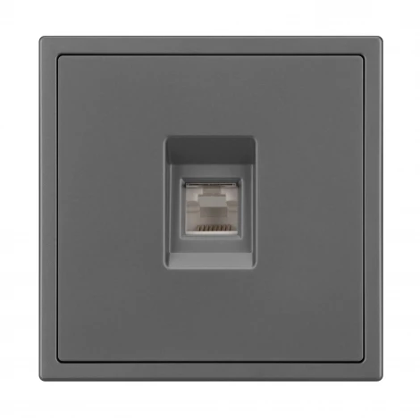 Розетка ARL NOBE компьютерная софт-тач серый базальт SCT-MPC1-SFPL-GR (RJ-45, CAT6) (Arlight,) 054307(1)