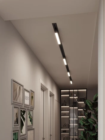 Трековая система в сборе встраиваемая однофазная 220V Hesby Lighting Skylite №1 HSBL_kompl_S001_VI4B4K