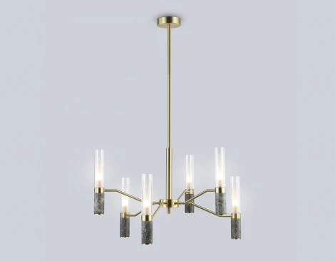 Потолочная люстра на штанге с мрамором Ambrella Ceramo Modern LH53353