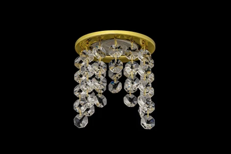 Встраиваемый светильник хрустальный Dio D'Arte Osimo Gold GU10.5.14.8.117 G (220V, круглые)