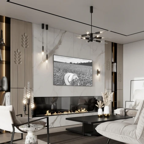 Настольная лампа Odeon Light Kolos 5459/9TL черный глянцевый/прозрачн./металл/стекло/хрустальное стекло LED 9W 3000K (220V, выключатель)