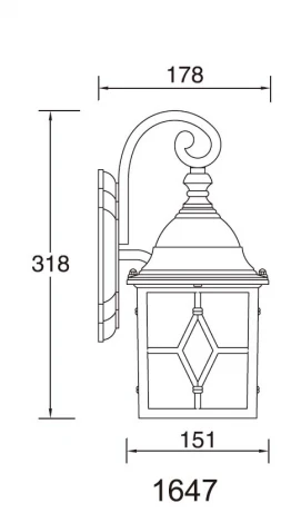 Настенный фонарь уличный Oasis Light Tallin L 64302