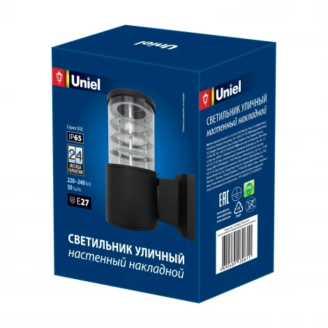 Настенный фонарь уличный Uniel UUL-S11A 60W/E27 IP65 BLACK (220V)
