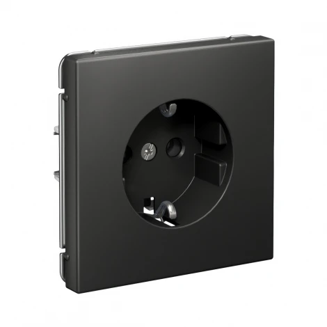 Розетка с заземлением (базальт) Systeme Electric GAL001443S