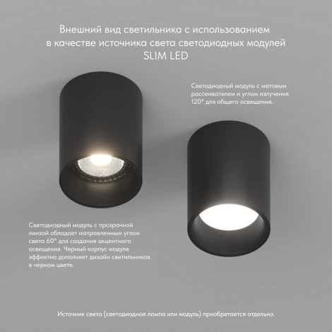 Точечный накладной светильник DK3110-BK (220V)