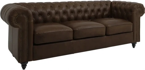 Диван Chester Classic ОГОГО (арт.329638), (Кожа/Коричневый)