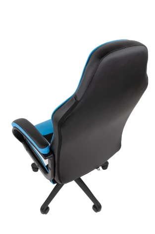 Кресло Chairman game 17 Россия экокожа черный/голубой/белый 7213492