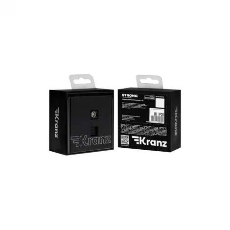 Розетка компьютерная RJ45 кат6 + TV с/у антрацит Kranz Strong KR-78-0722-5