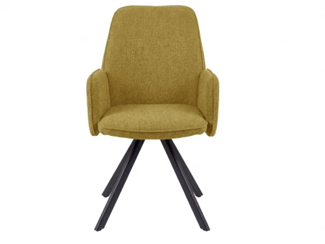 Стул DikLine 293 поворотный BL08 горчица, ножки черные 00-00085203