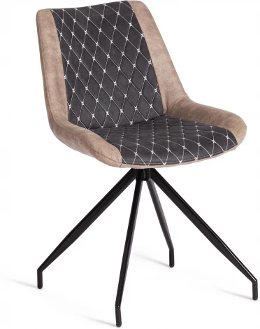 Обеденный стул Tetchair KELT (Металл,Ткань наппа/Коричневый,Черный )
