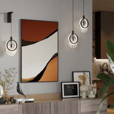 Настенный светильник Odeon Light Mercury 5422/17WL черный/металл/алебастр LED 17W 3000K (220V)