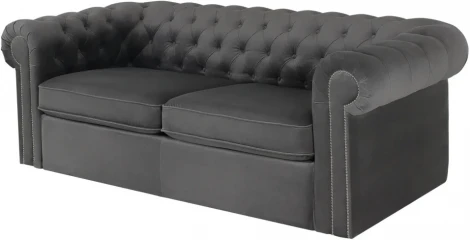 Диван Chesterfield ОГОГО (арт.344289), (Ткань/Серый)