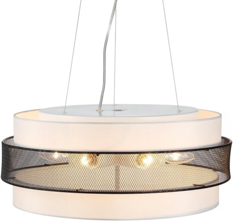 Потолочный светильник круглый Lumion Animaisa 8002/6C белый, черный металл/металл, текстиль Е27 6*60W 220V (круглые)