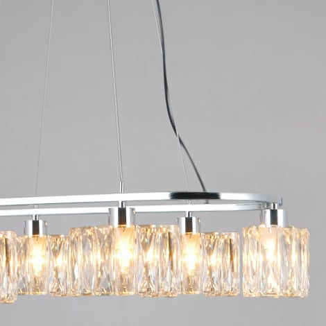 Подвесная люстра хрустальная ILLUMICO IL0834-6PSQ-26 CR DS