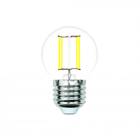 Лампочка светодиодная филаментная Volpe LED-G45-SLF LED-G45-6W/4000K/E27/CL/SLF