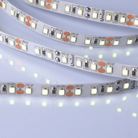 Светодиодная лента Uniel ULS-M13-2835-120LED/m-8mm-IP20-DC12V-9,6W/m-5M-6500K PROFI катушка в герметичной упаковке
