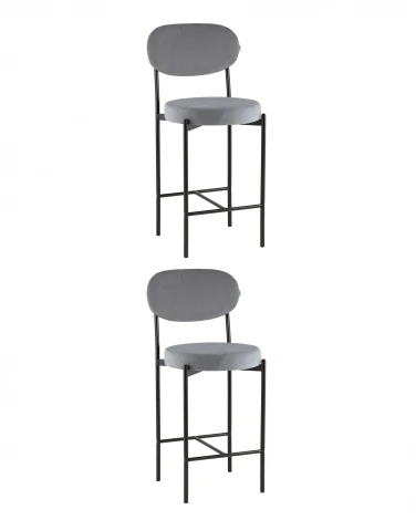 Стул Бриф Original N полубарный велюр серый 2 шт. Stool Group УТ000043031