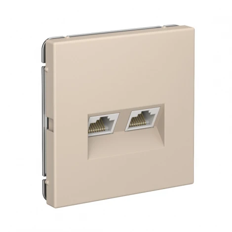 Розетка Ethernet RJ-45 двойная (песочный) Systeme Electric GAL001288