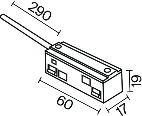 Ввод питания белый (магнитный) Maytoni Accessories for tracks Exility TRA034B-42B-1 (48V)