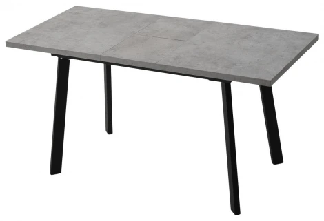 Стол КАНЗАС 120 БЕТОН ЧИКАГО св.серый / Черный каркас M-City 64604