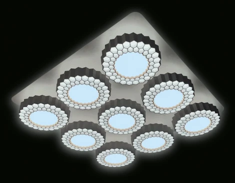 Потолочная люстра Ambrella Orbital Hi-tech FH14/9 WH 288W D750*750