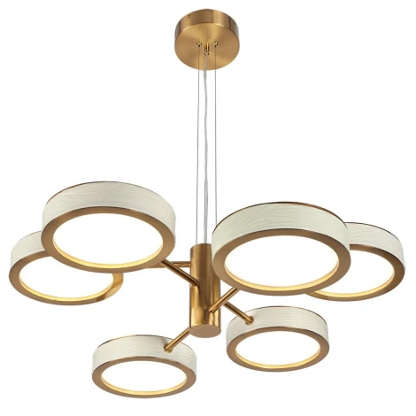 Подвесная люстра Odeon Light Riviera 5450/99L молочный/античная бронза/металл/керамика/хрусталь/акрил LED x 99W 2000К/3000K/4000K/переключ