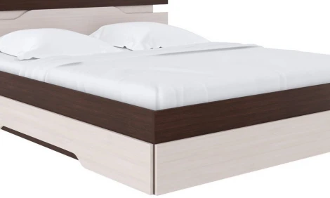 Без бренда Кровать Milton (ЛДСП Дуб Венге/Дуб Шамони светлый) 160x190