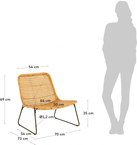 Кресло из ротанга La Forma (ex Julia Grup) Leandra