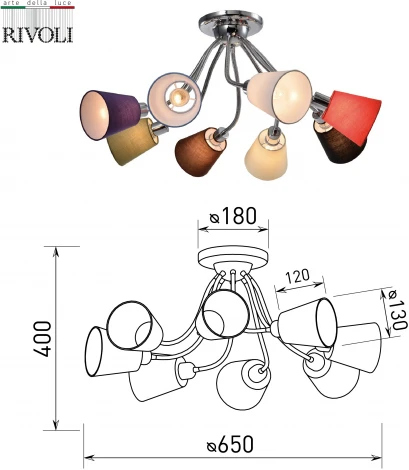Потолочная люстра Rivoli Isolde 3122-308