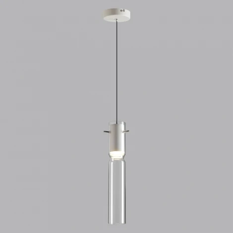 Подвесной светильник Odeon Light Scrow 5058/5LB PENDANT белый/прозрачный/металл/стекло LED 5W 3000K (220V, на проводе, круглые)