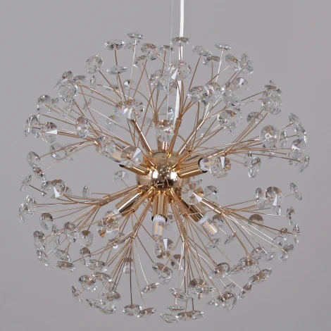 Подвесная люстра хрустальная ILLUMICO IL5006-8PPA-26 GD BOND
