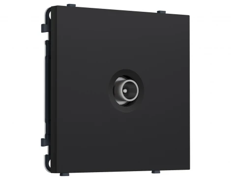Комплект механизма ТВ-розетки проходной (Черный Мягкое касание) Ambrella Volt QUANT PRO MS993030