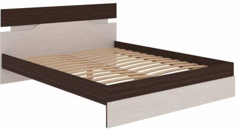 Без бренда Кровать Milton (ЛДСП Дуб Венге/Дуб Шамони светлый) 160x190
