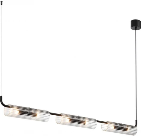 Подвесной светильник Lumion Toronto 6561/6 черный/прозрачный/металл/стекло G9 6*20W 220V (на проводе)