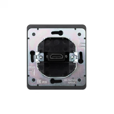 Розетка HDMI с/у титан Kranz Round KR-78-0730-2