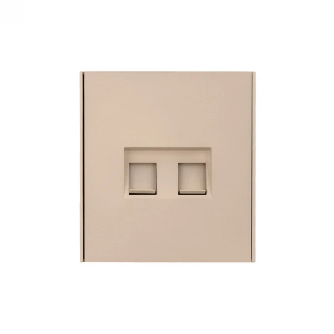 Розетка компьютерная двойная RJ45+RJ45 кат6 с/у шелк Kranz Strong KR-78-0725-8