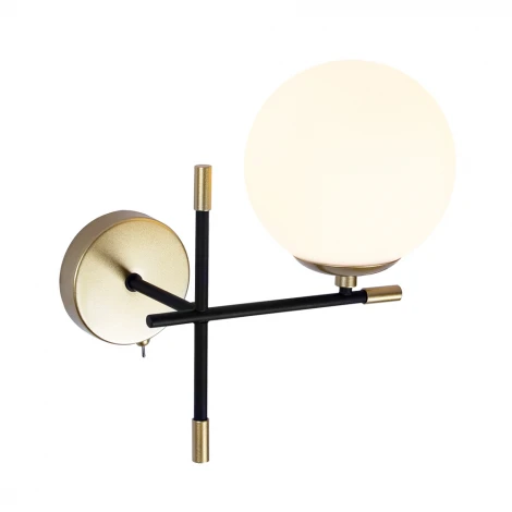 Бра Arte Lamp A2225AP-1BK (220V, выключатель, шар)