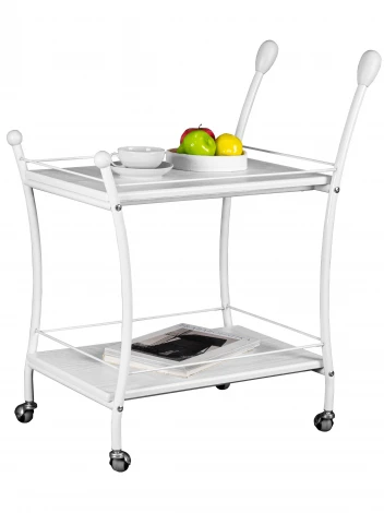 Стол сервировочный Марко белый/белый Mebelik 009738