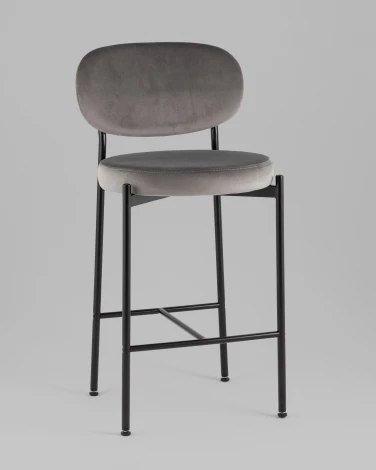 Стул полубарный Бриф VD велюр серый Stool Group УТ000042504